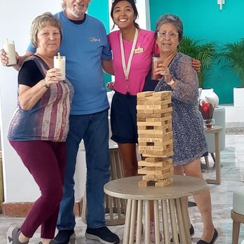 Sunset Marina Resort - From left to right Dawn (my wife), Mark (brother-in-law Dawn's brother), Ari our Activities Director and Diana (Mark's wife). - Resorts Near Me - Cancún, ROO