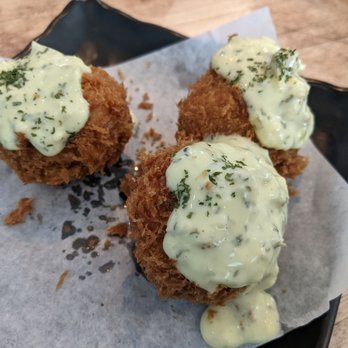 Katsuya - Another angle of the crab meat croquettes - Japanese Near Me - Toronto, Ontario