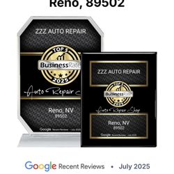 ZZZ Auto Repair - Award