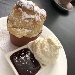 Wayzgoose Cafe - Scones in flower pot