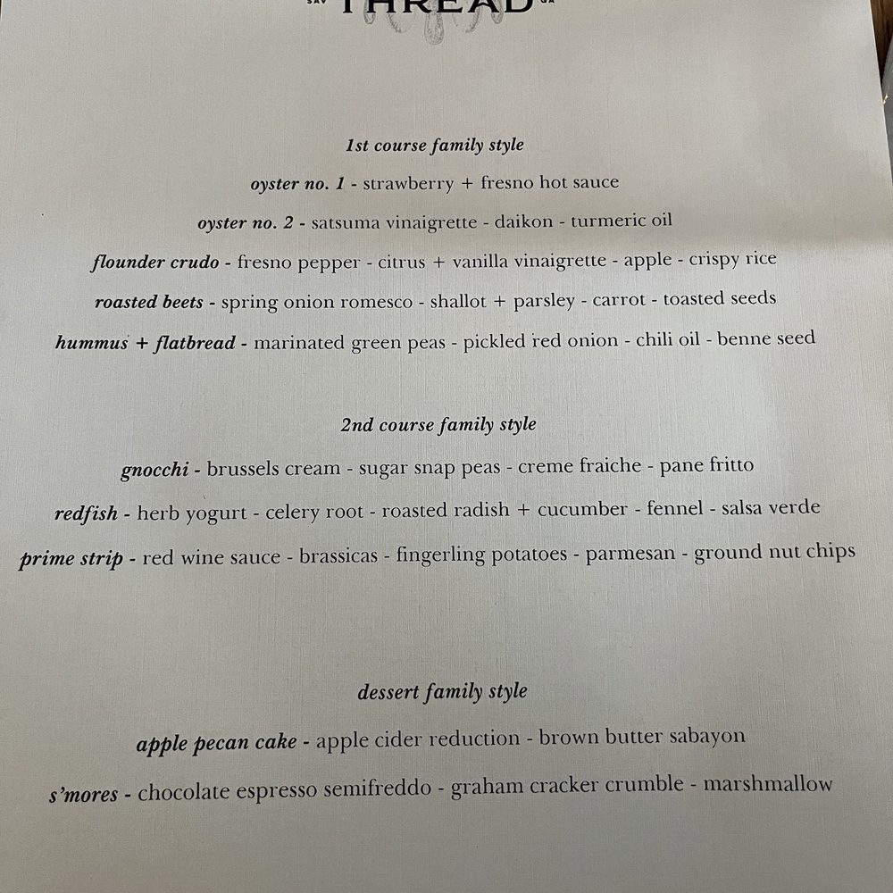 Common Thread Savannah - Menu - New American Near Me - Savannah, Georgia Common Thread Savannah - Menu - New American Near Me - Savannah, Georgia