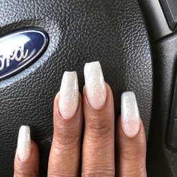 Crooked uneven nail. Crooked uneven nail.