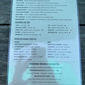 Blackbird Tavern - Menu as of July 23 - Gastropubs Near Me - Temecula, California