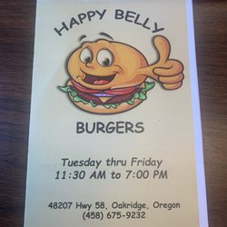 Happy Belly Burgers - To go Menu