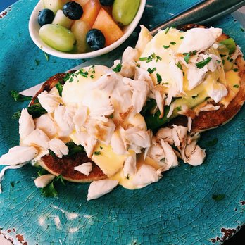 Blu Island Bistro - Crab & Asparagus eggs benedict - New American Near Me - Venice, Florida