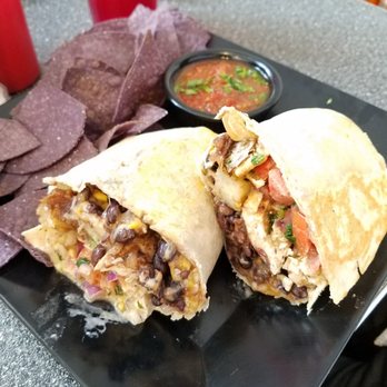 The Blue Hen Cafe - Jerk chicken California burrito...not impressed at all. - Southern Near Me - Saint Augustine, Florida
