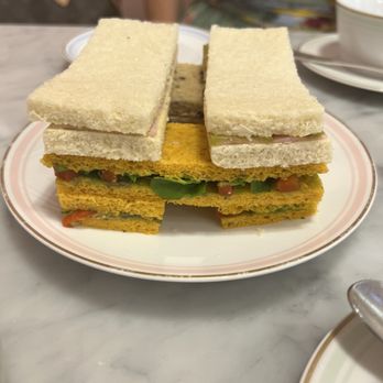 Ladurée - Smoked Salmon, Avocado and Piquillo and ham and Pickle finger sand which - Macarons Near Me - Toronto, Ontario