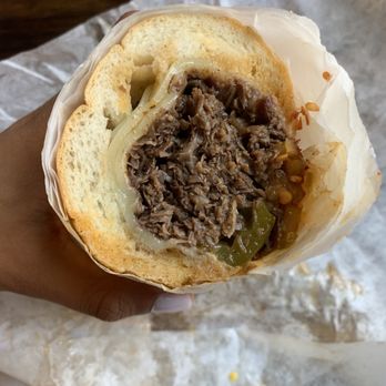 Al's Beef - Jumbo Beef with Provolone Cheese and peppers - Sandwiches Near Me - Chicago, Illinois