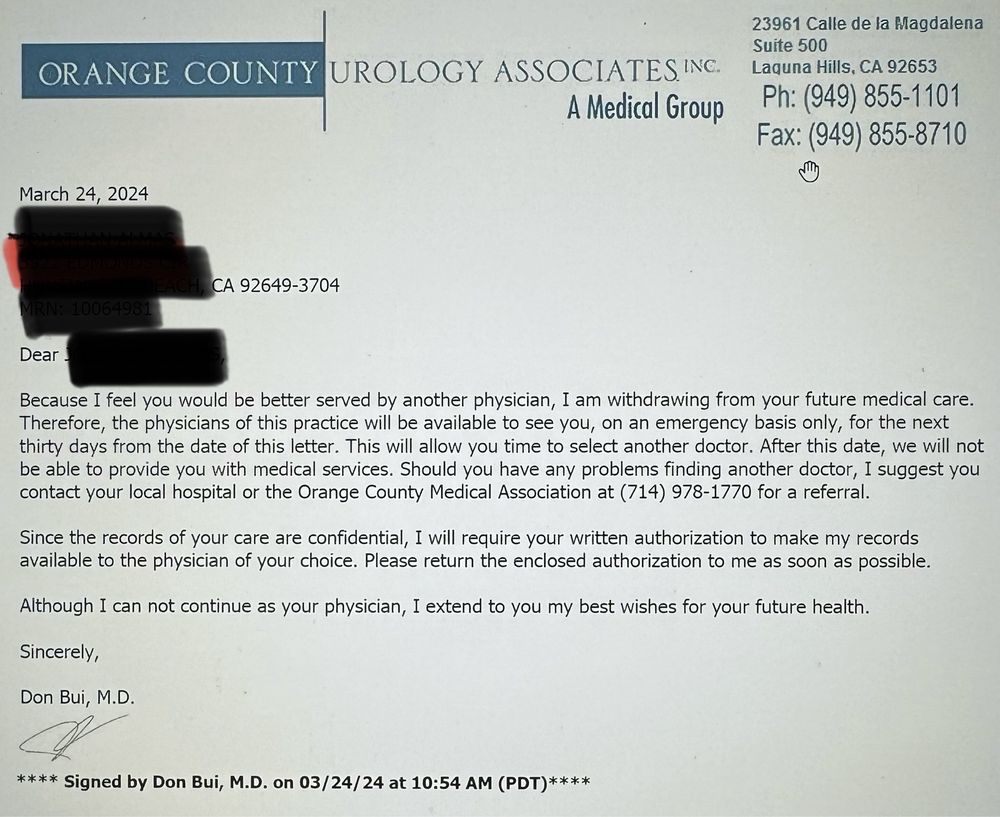 ORANGE COUNTY UROLOGY ASSOCIATES Updated October 2024 Huntington Beach, California