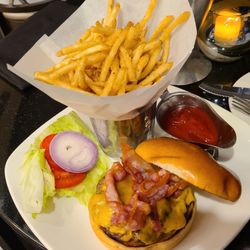 Morton's The Steakhouse - Wonderfully tasting burger and fries.