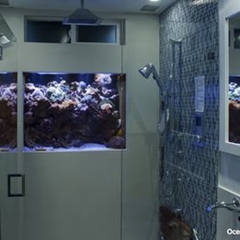 Oceans Aquarium Design - Oceans Aquarium built this awesome saltwater reef tank ... in my shower! - Aquarium Services Near Me - Signal Hill, California