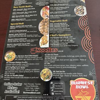 Burmese Bowl - Back off menu - Burmese Near Me - Lee, Massachusetts Burmese Bowl - Back off menu - Burmese Near Me - Lee, Massachusetts