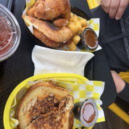 Cheesy Parm Parm, Hawaiian BBQ, Tater tots