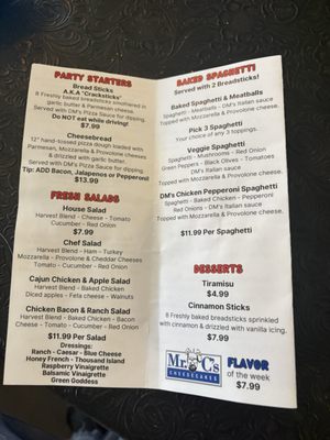 Menu photo 2 Danny Mac's Pizza Louisville, KY