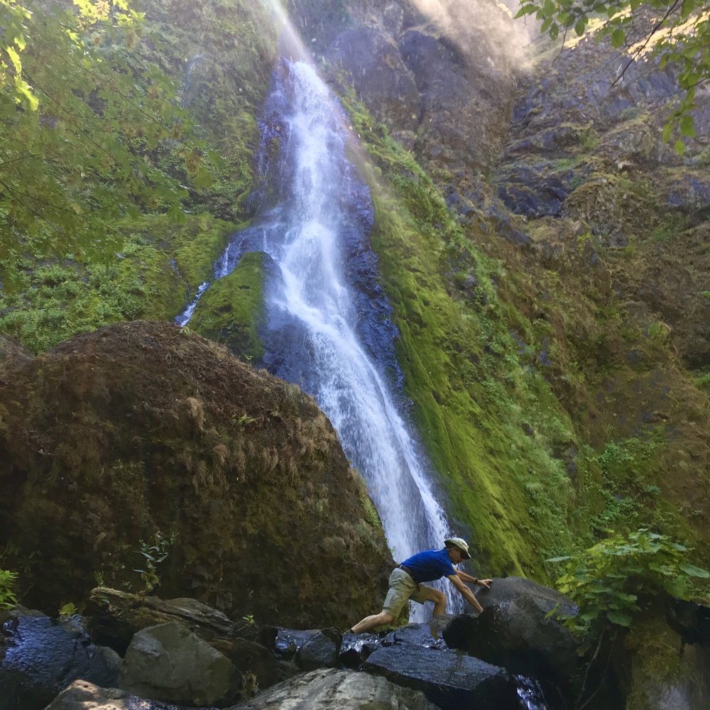 Starvation Creek State Park - Climbing to base of falls - Hiking Near Me - Cascade Locks, Oregon Starvation Creek State Park - Climbing to base of falls - Hiking Near Me - Cascade Locks, Oregon