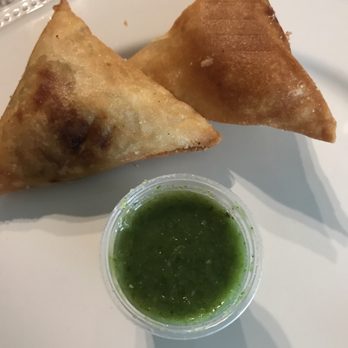 Howzatt - Chicken samosas! That green chutney is amazing! - Indian Near Me - Houston, Texas Howzatt - Chicken samosas! That green chutney is amazing! - Indian Near Me - Houston, Texas