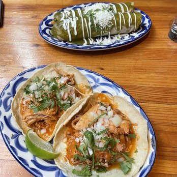 Casco Antiguo - Chicken tinga tacos and suiza enchiladas - Mexican Near Me - Seattle, Washington