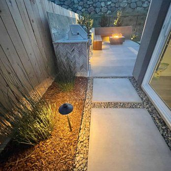 Caligreen Landscaping - Pavers, stone, bark, side profile of BBQ - Landscaping Near Me