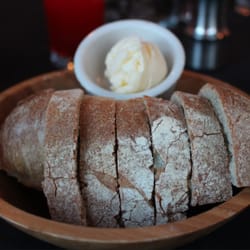 Village Tavern - Sourdough bread & butter. Nice and hot!