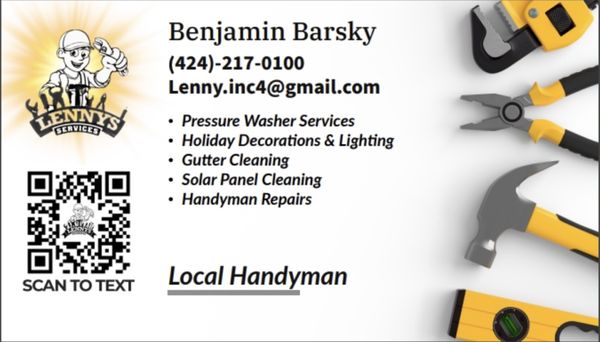Our Amazing Services - Book with us now to experience the top of the line service and experience with Lenny's Services.