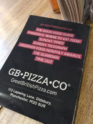Menu photo 1 GB Pizza Co Manchester, XGM
