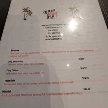 Queen Trini Lisa - Menu - Trinidadian Near Me - New Orleans, Louisiana Queen Trini Lisa - Menu - Trinidadian Near Me - New Orleans, Louisiana