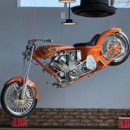 Hanging in bar area