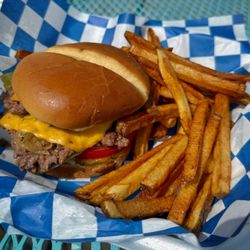 Epic Bites - Green Chili Smashburger with Fries!