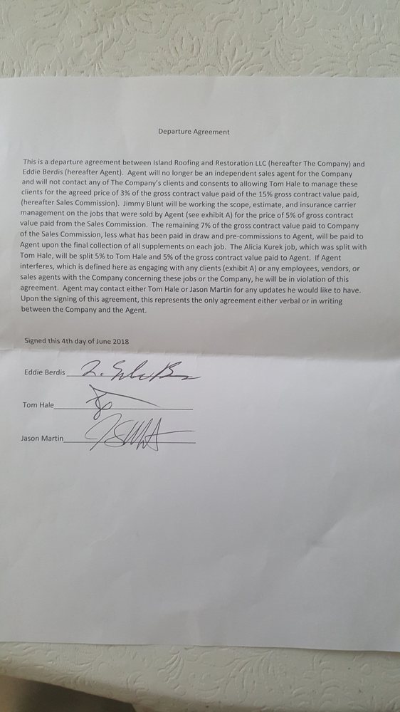 Slide of Island Roofing