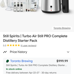 Toronto Brewing - Fraud! Them advertising the item, I paid for, in stock after they msg'd I would have to wait another month.