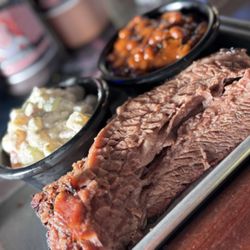 The Stellar Hog - 1/2lb. Beef Brisket, Potato Salad and Baked Beans