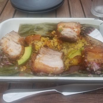 Tanta - Pork belly before i ate any of it (i did move the pork belly to show the meal below it) - Peruvian Near Me - Chicago, Illinois