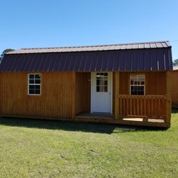 Sheds of Savannah - 12x24 lofted corner porch cabin