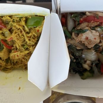 Moo Dang - Similan Noodles and Kra-Pow Spicy Basil - Thai Near Me - Reno, Nevada