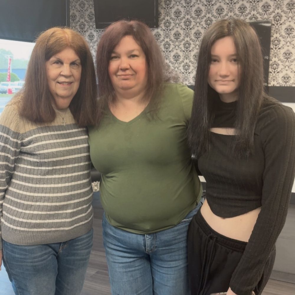 Dimensions Hair Studio & Spa - Our hair after Elaina and her assistant was done. - Hair Salons Near Me - Patchogue, New York Dimensions Hair Studio & Spa - Our hair after Elaina and her assistant was done. - Hair Salons Near Me - Patchogue, New York