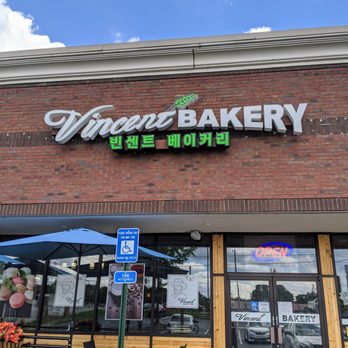 Vincent Bakery Cafe - Outside. Storefront. Located in a strip mall near the Duluth H Mart on Pleasant Hill Road. - Bakeries Near Me - Duluth, Georgia