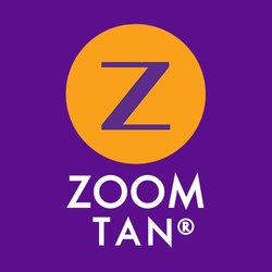 Zoom Tan - Zoom Tan Logo On Purple Background