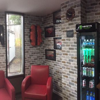 Axis Powers Motorsports - Beautifully appointed waiting room in the style of a European garage/lounge. - Auto Repair Near Me - Pacific Grove, California