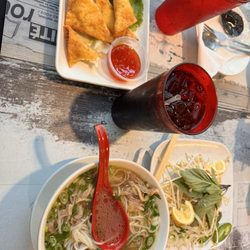 Pure Pho and Grill - A great bowl of Build Your Own Pho and Crab Rangoon