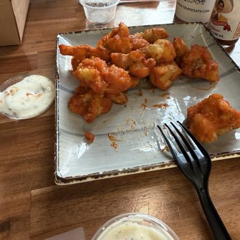 Tempe Eats - Buffalo Cauliflower wings with ranch- and this Ranch wasn't hitting either. As you can see. - Barbeque Near Me - Tempe, Arizona