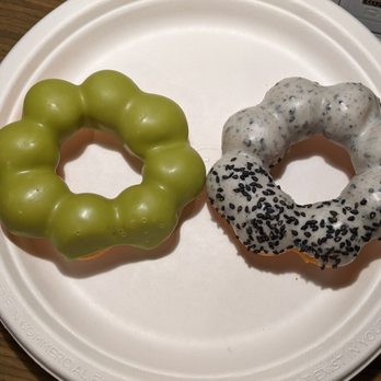 Good Times Donut - L-R: Matcha donut, $2.25 prior to tax. Black Sesame donut, $2.35 prior to tax ($4.98 total after tax) - Donuts Near Me - Plano, Texas