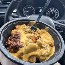 Texas Burger - chili cheese tots...