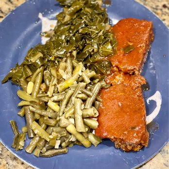 Maggie's Southern Kitchen - Meatloaf Collard Greens String Beans - Southern Near Me - Teaneck, New Jersey Maggie's Southern Kitchen - Meatloaf Collard Greens String Beans - Southern Near Me - Teaneck, New Jersey