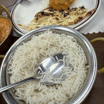 Namaste India Cafe - Rice and garlic naan - Indian Near Me - Redlands, California