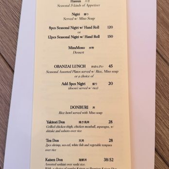 Sudachi - Lunch menu - Sushi Bars Near Me - Los Angeles, California