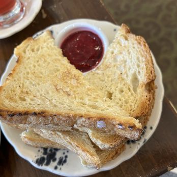 The Birch Door Cafe - Sourdough Toast with Raspberry Preserves - Breakfast & Brunch Near Me - Bellingham, Washington The Birch Door Cafe - Sourdough Toast with Raspberry Preserves - Breakfast & Brunch Near Me - Bellingham, Washington