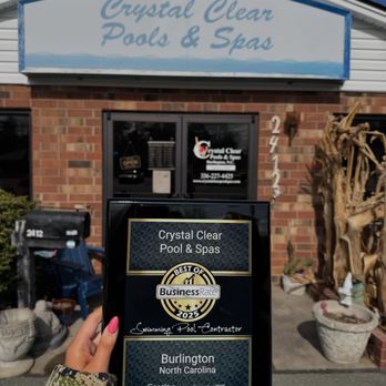 Crystal Clear Pool & Spas - Thanks to all our our wonderful customers, we won the best Google review award for The best Pool contractor in our area 2025 :) - Pool Cleaners Near Me - Burlington, North Carolina Crystal Clear Pool & Spas - Thanks to all our our wonderful customers, we won the best Google review award for The best Pool contractor in our area 2025 :) - Pool Cleaners Near Me - Burlington, North Carolina