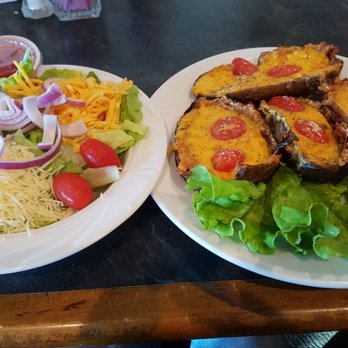 Cambridge Grill - Potato Skins and Salad - Southern Near Me - Evansville, Indiana