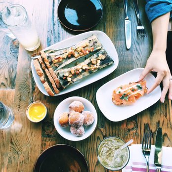 The Table - Bone marrow, beignets, lemonade, elderflower tonic, and smoked salmon tartine - New American Near Me - San Jose, California The Table - Bone marrow, beignets, lemonade, elderflower tonic, and smoked salmon tartine - New American Near Me - San Jose, California