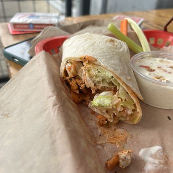 First Draft Taproom & Kitchen - Buffalo chicken wrap - Bars Near Me - Denver, Colorado